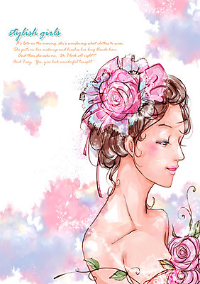 PSD 식물 우먼라이프 여자 패션 꽃 부케 일러스트 한명 미소 사람 상반신 20대 성인 라이프 장식 뷰티 장미 순수 산뜻 청순 여자만 여자한명만 성인여자만 청년만 청년여자만 성인한명만 청년여자한명만 성인여자한명만 성인만 국내일러스트 1 라이프스타일 꽃다발 컨셉 표정 청년 생활 파일형식