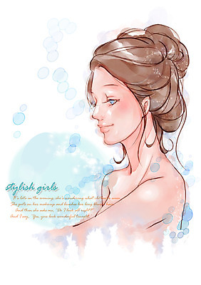 PSD 우먼라이프 여자 패션 일러스트 한명 미소 사람 상반신 20대 성인 라이프 물 뷰티 촉촉함 순수 어깨 산뜻 청순 여자만 여자한명만 성인여자만 청년만 청년여자만 성인한명만 청년여자한명만 성인여자한명만 성인만 국내일러스트 자연요소 1 라이프스타일 컨셉 표정 청년 생활 신체부위 젖음 파일형식