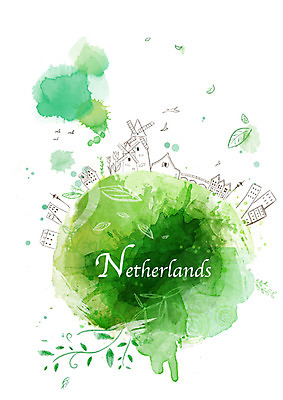 PSD 꽃 유럽 나라 줄기 컬러 외국문화 여행 캘리배경 백그라운드 유적 일러스트 캘리그라피 나뭇잎 초록색 관광지 세계 풍차 튤립 도시 네덜란드 수도 수도_도성 국내일러스트 식물 전통 문화 잎 파일형식