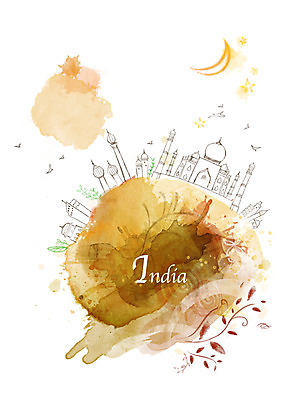 PSD 나라 아시아 컬러 외국문화 여행 캘리배경 백그라운드 유적 일러스트 캘리그라피 관광지 세계 갈색 도시 사찰 사원 인도 수도 타지마할 수도_도성 국내일러스트 전통 문화 비즈니스 종교건축 세계문화유산 파일형식