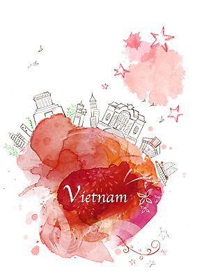 PSD 나라 컬러 외국문화 여행 캘리배경 백그라운드 유적 일러스트 캘리그라피 사람없음 건물 빨간색 관광지 세계 도시 수도 베트남 인도차이나반도 선박 수도_도성 마우솔레움 국내일러스트 전통 건축물 문화 수상교통 동남아시아 하노이 파일형식