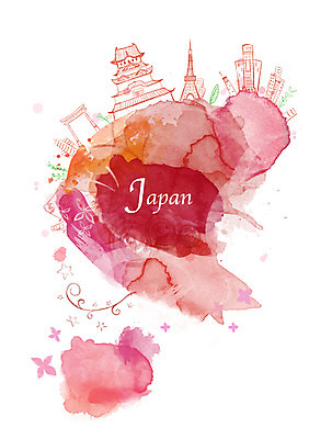 PSD 나라 아시아 컬러 외국문화 여행 캘리배경 백그라운드 유적 일러스트 캘리그라피 건물 빨간색 관광지 세계 일본 도시 수도 도쿄타워 시부야 히메지성 수도_도성 국내일러스트 전통 건축물 문화 성 파일형식