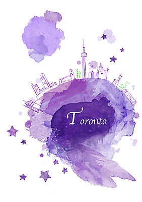 PSD 나라 별 컬러 외국문화 여행 캘리배경 백그라운드 캐나다 유적 일러스트 캘리그라피 관광지 세계 도시 수도 토론토 CN타워 스카이돔 시청사 수도_도성 국내일러스트 자연요소 전통 문화 북아메리카 탑 파일형식