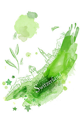 PSD 유럽 나라 컬러 외국문화 여행 캘리배경 백그라운드 유적 일러스트 캘리그라피 나뭇잎 초록색 관광지 세계 기차 도시 스위스 수도 알프스 융프라우 카펠교 수도_도성 국내일러스트 전통 문화 육상교통 잎 대중교통 다리_건축물 파일형식