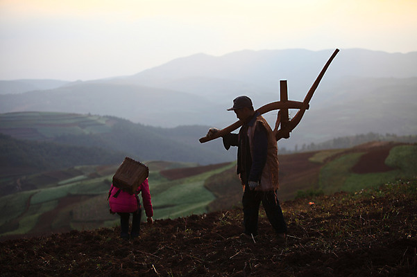 포토 JPG 주간 해외풍경 해외 여자 남자 아시아 사람 풍경 성인 야외 두명 농사 중국 농촌 작업 작업실 운남 홍토지 성인만 국내포토 자연요소 나라 농업 시골 땅 파일형식