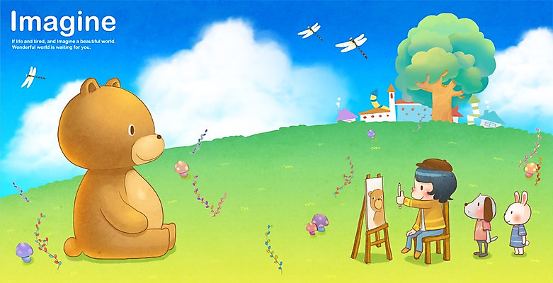 PSD 나무 동물 구름 남자 여유 어린이 일러스트 곰 상상 주택 한명 웃음 사람 소년 판타지 토끼 그리기 강아지 잠자리 언덕 이젤 그림 소통 남자만 남자한명만 어린이만 소년만 소년한명만 국내일러스트 자연요소 식물 1 감정 곤충 컨셉 포유류 모션 표정 건물 반려동물 미술도구 개 파일형식