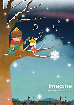 PSD 나무 동물 구름 남자 여유 어린이 악기 연주 음표 일러스트 상상 산 주택 한명 사람 앉기 소년 판타지 마을 나뭇가지 기타 눈 토끼 소통 남자만 남자한명만 어린이만 소년만 소년한명만 국내일러스트 자연요소 식물 1 기호 감정 음악 컨셉 포유류 모션 현악기 날씨 건물 반려동물 파일형식