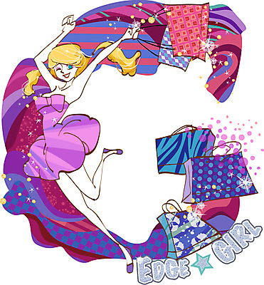 EPS 우먼라이프 라이프스타일 여자 패션 패턴 일러스트 한명 미소 웃음 사람 20대 성인 30대 쇼핑 쇼핑백 점프 미니드레스 여자만 여자한명만 성인여자만 성인만 국내일러스트 1 드레스 무늬 가방 모션 표정 청년 생활 장년 파일형식 벡터