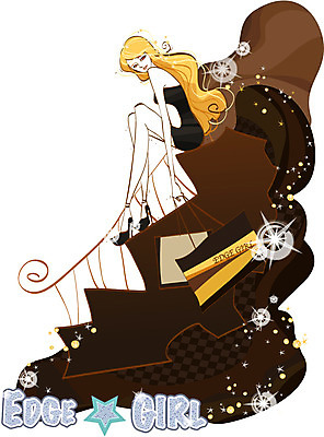 EPS 우먼라이프 라이프스타일 여자 패션 패턴 일러스트 한명 미소 웃음 사람 앉기 20대 성인 30대 쇼핑 쇼핑백 계단 하이힐 미니드레스 여자만 여자한명만 성인여자만 성인만 국내일러스트 1 드레스 구두 무늬 가방 모션 표정 청년 생활 장년 여성화 파일형식 벡터