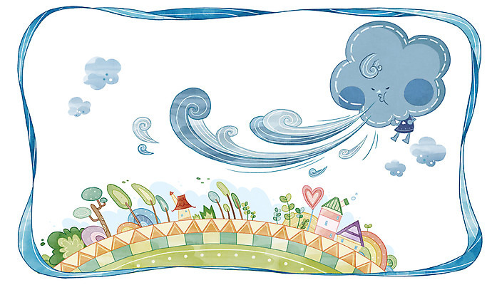 PSD 나무 식물 구름 백그라운드 일러스트 바람 날씨 주택 사람없음 풀 먹구름 태풍 흐림 국내일러스트 자연요소 건물 자연재해 파일형식 구름_자연