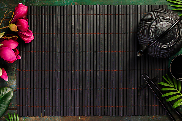 포토 JPG 해외이미지 꽃 프레임 실내 사람없음 하이앵글 다기 찻주전자 나무젓가락 열대잎 젓가락받침대 카피스페이스 초록배경 해외202004 해외포토 식물 뷰포인트 백그라운드 잎 젓가락 주전자 내부 초록색 공백 다도 수저받침대 파일형식