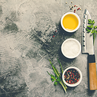 포토 JPG 해외이미지 스튜디오촬영 재료 실내 사람없음 하이앵글 향신료 식칼 해외202004 해외포토 뷰포인트 주방용품 내부 향미료 파일형식