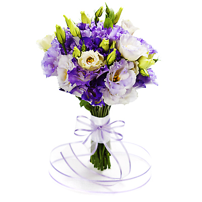 포토 JPG 해외이미지 리본 부케 실내 사람없음 흰배경 리시안셔스 해외202004 해외포토 꽃다발 백그라운드 내부 흰색 파일형식