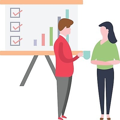 EPS 해외이미지 직업 디자인 여자 남자 컨셉 일러스트 회사 비즈니스 통신 성공 회의 협력 사람 컴퓨터 사무실 업무 발표 작업실 플랫 토론 종업원 분석 직원 경영자 브레인스토밍 해외202105 해외일러스트 전자제품 작업 리더 파일형식 벡터