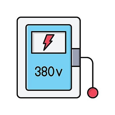 EPS 해외이미지 디자인 일러스트 손잡이 픽토그램 힘 장비 에너지 공구 기술자 심볼 싱글 철사 볼트 스위치 계량기 전압 타격 현재 해외202105 해외일러스트 직업 컨셉 모션 도구 파일형식 벡터