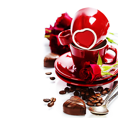 포토 JPG 해외이미지 실내 발렌타인데이 사랑 사람없음 장미 쌓기 초콜릿 숟가락 원두 커피잔 오브젝트 흰배경 해외202004 해외포토 꽃 감정 커피 백그라운드 모션 데이이벤트 디저트 잔 수저 내부 흰색 파일형식