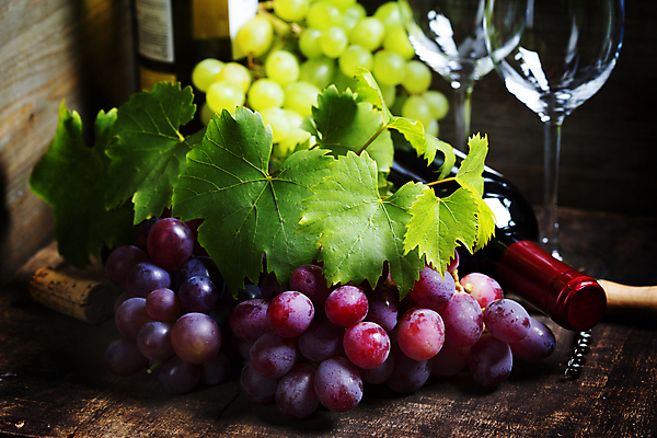 포토 JPG 해외이미지 와인잔 포도 사람없음 와인 와인병 나무바닥 와인오프너 포도잎 카피스페이스 해외202004 해외포토 잎 술잔 과일 병_용기 바닥 주류 공백 병따개 파일형식