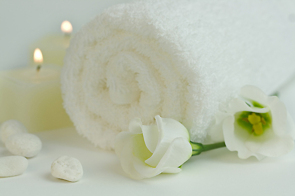 포토 JPG 해외이미지 꽃잎 꽃 잎 사람없음 수건 위생용품 조약돌 스파용품 해외202004 해외포토 식물 생활용품 스파 돌_바위 오브젝트 파일형식