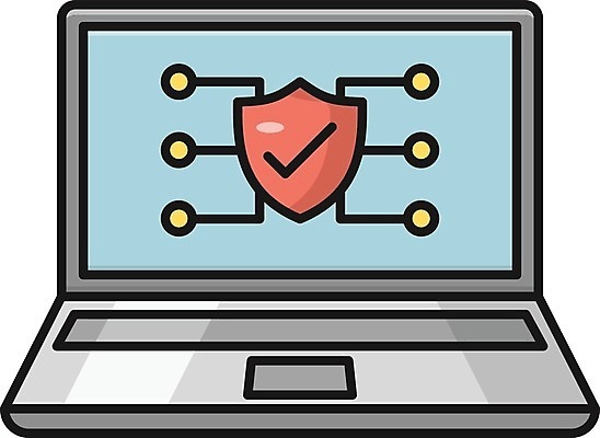 EPS 해외이미지 인터넷 일러스트 비즈니스 열쇠 안전 그래픽 파란색 노트북 컴퓨터 디지털 스크린 공책 자료 웹 정보 네트워크 보호 만화 사이버 보안 방패 온라인 방화벽 백신 사생활 악성코드 해외202105 해외일러스트 컬러 컨셉 의학 문구용품 전자제품 파일형식 벡터