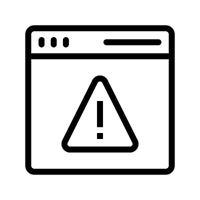 EPS 해외이미지 선 인터넷 일러스트 경고 컴퓨터 웹 정보 실패 어플리케이션 연결 사이버 심볼 사인 윤곽 페이지 공지사항 문제 경보 그만 깨짐 오류 주목 해외202105 해외일러스트 컨셉 전자제품 좌절 파일형식 벡터