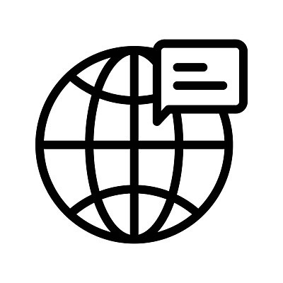 EPS 해외이미지 백그라운드 컨셉 인터넷 일러스트 비즈니스 통신 대화 세계 글로벌 지구본 웹 거품 정보 흰색 메시지 심볼 서비스 사인 페이지 온라인 고립 지원 채팅 번역 해외202105 해외일러스트 컬러 말하기 파일형식 벡터