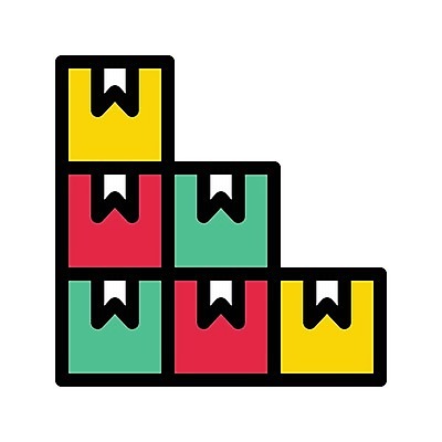 EPS 해외이미지 디자인 일러스트 회사 비즈니스 건물 그래픽 세트 상자 상점 검은색 화물 상품 컨테이너 심볼 창고 상업 패키지 수납 물류 고립 분배 공급 해외202105 해외일러스트 건축물 산업 컬러 운송업 파일형식 벡터