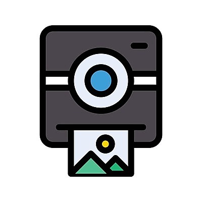 EPS 해외이미지 디자인 컨셉 일러스트 프레임 그래픽 세트 픽토그램 라벨 카메라 디지털 검은색 장비 수집 사진사 심볼 사인 그림 심플 셔터 해외202105 해외일러스트 컬러 전자제품 작가 파일형식 벡터