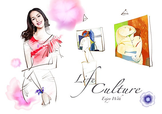 PSD 편집 편집이미지 여자 문화 포토일러 합성일러스트 한명 미소 웃음 사람 전시 미술관 알림 그림 편집일러스트 작품 인물미니어처 광고편집 명화 SD캐릭터 여자만 여자한명만 이미지편집 캐릭터 1 표정 미술 미니어처 파일형식