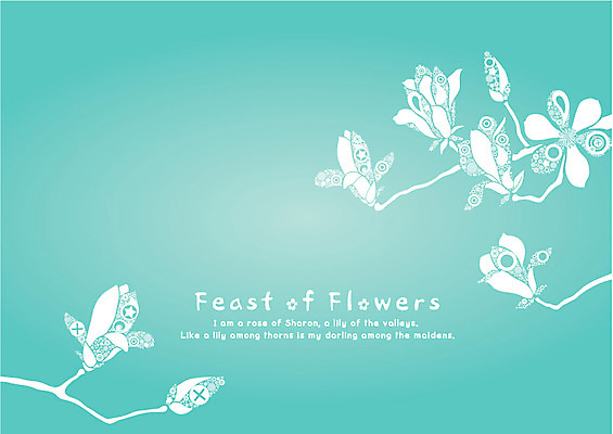 EPS 식물 템플릿 문자 문양 영어 꽃 백그라운드 무늬 꽃무늬 패턴 카드템플릿 사람없음 초록색 단어 파티 축제 잔치 이미지템플릿 카드프레임 컬러 카드_감사 프레임 이벤트 파일형식 벡터