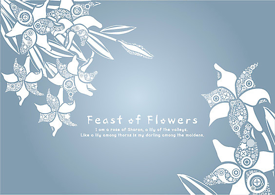 EPS 식물 템플릿 문자 문양 영어 꽃 백그라운드 무늬 꽃무늬 패턴 카드템플릿 사람없음 파란색 단어 파티 축제 잔치 이미지템플릿 카드프레임 컬러 카드_감사 프레임 이벤트 파일형식 벡터