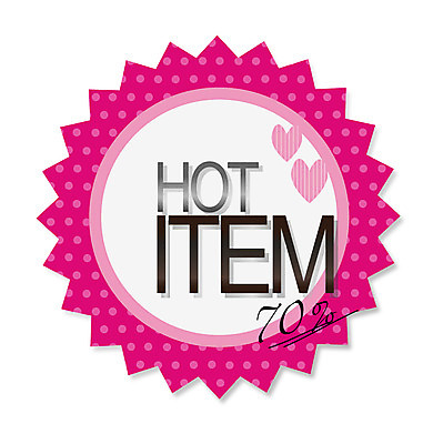 EPS 아이콘 분홍색 사람없음 꼬리표 라벨 물방울무늬 하트 아이템 70% HOT 2D아이콘 모양 컬러 무늬 프레임 퍼센트 파일형식 벡터