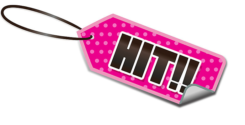 EPS 아이콘 분홍색 사람없음 꼬리표 라벨 물방울무늬 HIT 히트 2D아이콘 컬러 무늬 프레임 파일형식 벡터