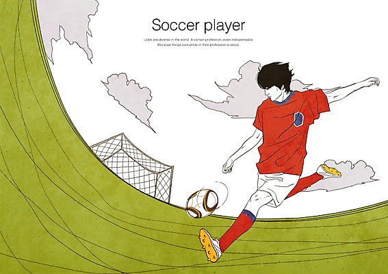 PSD 구름 직업 남자 유니폼 일러스트 축구공 축구선수 운동선수 한명 사람 성인 축구 축구골대 남자만 남자한명만 성인남자만 성인만 국내일러스트 자연요소 1 옷 스포츠 공 축구용품 구기 골대 파일형식