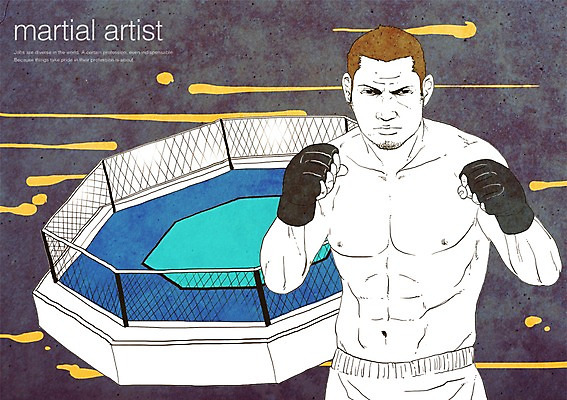 PSD 직업 남자 일러스트 운동선수 한명 사람 성인 격투기 격투선수 남자만 남자한명만 성인남자만 성인만 국내일러스트 1 스포츠 파일형식