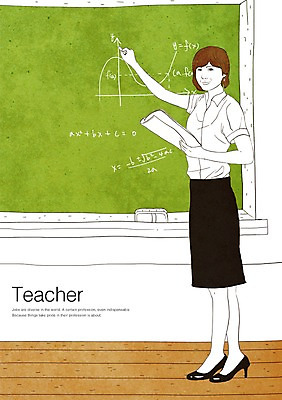 PSD 직업 여자 일러스트 교실 수업 설명 한명 사람 성인 교사 칠판 수학 가르침 지우개 여자만 여자한명만 성인여자만 성인만 국내일러스트 1 교육 교과목 학교 모션 학용품 파일형식