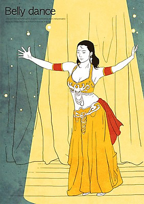 PSD 직업 여자 일러스트 조명 한명 사람 성인 공연 댄서 무대 춤 쇼 퍼포먼스 밸리댄서 밸리댄스 여자만 여자한명만 성인여자만 성인만 국내일러스트 1 문화예술 이벤트 파일형식