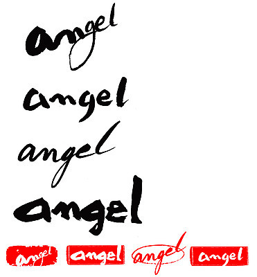 EPS 문자 손글씨 영어 문장 백그라운드 일러스트 캘리그라피 천사 프레임 틀 타이포그라피 글자캘리그라피 사람없음 단어 세트 도장 앤젤 국내일러스트 파일형식 벡터