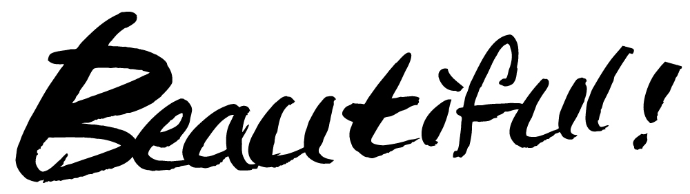 EPS 문자 손글씨 영어 백그라운드 일러스트 캘리그라피 타이포그라피 글자캘리그라피 사람없음 단어 뷰티 느낌표 beautiful 뷰티풀 국내일러스트 기호 파일형식 벡터