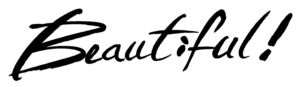 EPS 문자 손글씨 영어 백그라운드 일러스트 캘리그라피 타이포그라피 글자캘리그라피 사람없음 단어 뷰티 느낌표 beautiful 뷰티풀 국내일러스트 기호 파일형식 벡터