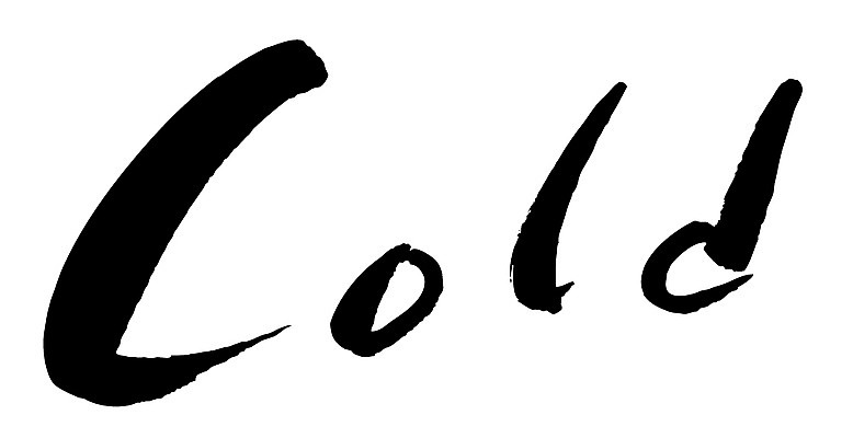 EPS 문자 손글씨 영어 백그라운드 일러스트 캘리그라피 타이포그라피 글자캘리그라피 사람없음 단어 추위 차가움 시원함 감기 온도 cold 국내일러스트 질병 파일형식 벡터