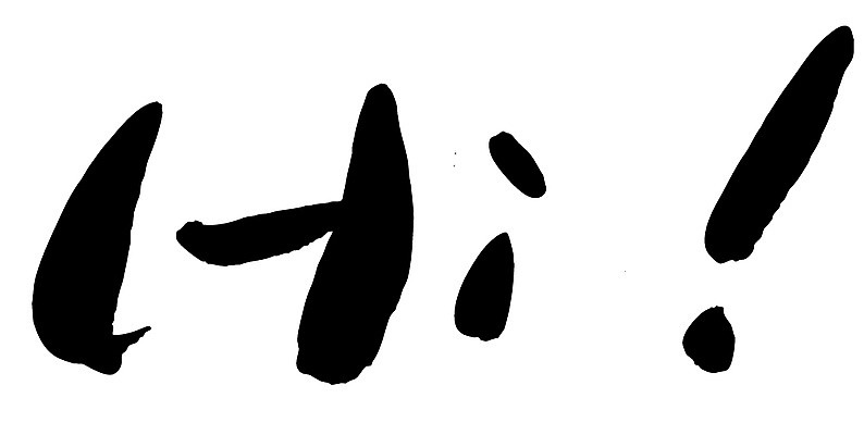 EPS 문자 손글씨 영어 백그라운드 일러스트 캘리그라피 타이포그라피 글자캘리그라피 사람없음 단어 인사 느낌표 안녕 hi 국내일러스트 기호 예절 파일형식 벡터