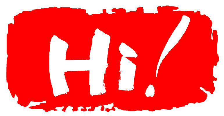 EPS 문자 손글씨 영어 문장 컬러 백그라운드 일러스트 캘리그라피 프레임 틀 타이포그라피 글자캘리그라피 사람없음 빨간색 단어 도장 인사 느낌표 안녕 hi 국내일러스트 기호 예절 파일형식 벡터