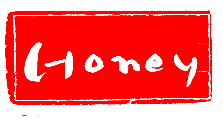 EPS 문자 손글씨 영어 문장 컬러 백그라운드 일러스트 캘리그라피 프레임 틀 타이포그라피 글자캘리그라피 사람없음 빨간색 단어 도장 꿀 당신 벌꿀 국내일러스트 파일형식 벡터