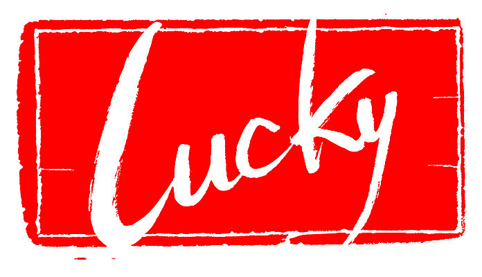 EPS 문자 손글씨 영어 문장 컬러 백그라운드 일러스트 캘리그라피 프레임 틀 타이포그라피 글자캘리그라피 사람없음 빨간색 단어 도장 운세 행운 러키 국내일러스트 컨셉 파일형식 벡터