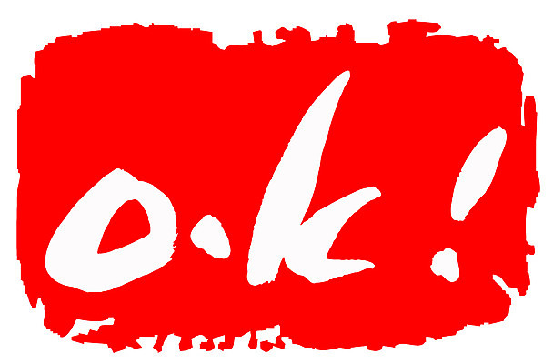 EPS 문자 손글씨 영어 문장 컬러 백그라운드 일러스트 캘리그라피 프레임 틀 타이포그라피 글자캘리그라피 사람없음 빨간색 단어 도장 느낌표 OK 승낙 긍정 동의 국내일러스트 기호 컨셉 손짓 파일형식 벡터