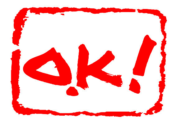 EPS 문자 손글씨 영어 문장 컬러 백그라운드 일러스트 캘리그라피 프레임 틀 타이포그라피 글자캘리그라피 사람없음 빨간색 단어 도장 느낌표 OK 승낙 긍정 동의 국내일러스트 기호 컨셉 손짓 파일형식 벡터