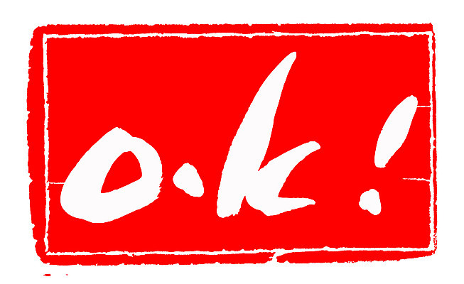 EPS 문자 손글씨 영어 문장 컬러 백그라운드 일러스트 캘리그라피 프레임 틀 타이포그라피 글자캘리그라피 사람없음 빨간색 단어 도장 느낌표 OK 승낙 긍정 동의 국내일러스트 기호 컨셉 손짓 파일형식 벡터