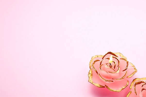 포토 JPG 스튜디오촬영 모양 꽃 분홍색 초 촛불 실내 이벤트 사람없음 장식 빛 인테리어 장미 오브젝트 국내포토 식물 디자인 컬러 내부 파일형식