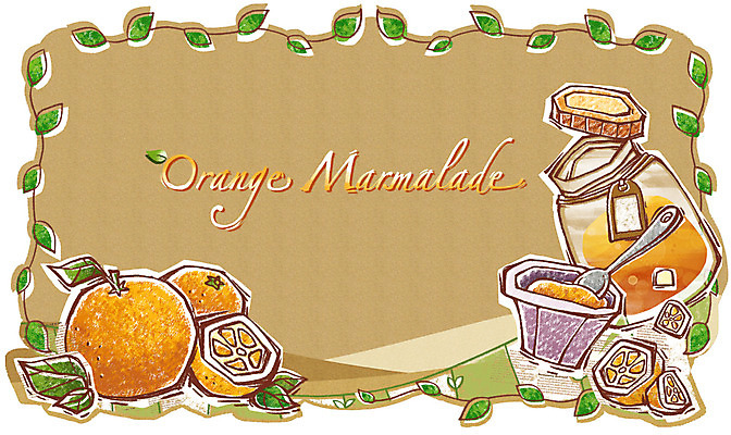 PSD 선 음식 백그라운드 오렌지 과일 라인일러스트 일러스트 사람없음 숟가락 잼 초크일러스트 마멀레이드 오렌지마멀레이드 국내일러스트 수저 소스_음식 파일형식