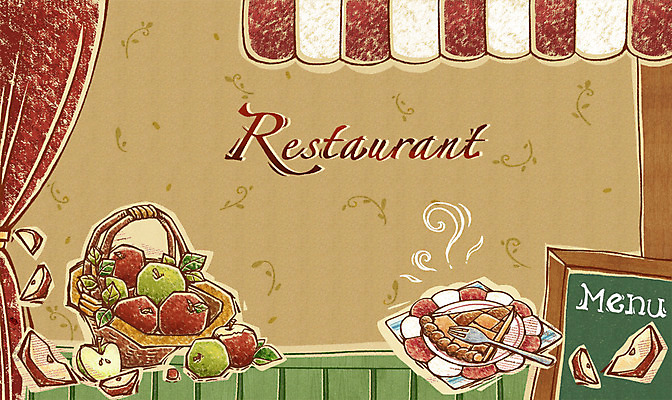 PSD 선 음식 백그라운드 과일 라인일러스트 일러스트 디저트 사람없음 바구니 식당 레스토랑 커튼 사과 메뉴판 초크일러스트 애플파이 국내일러스트 상점 파이_빵 파일형식